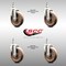 Service Caster 5 Inch 316SS High Temp Glass Filled Nylon 3/8 Inch Threaded Stem Caster Set SCC SCC-SS316TS20S514-GFNSHT-381615-4 - alternate 2